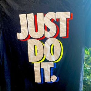 Black Nike Multi Color Print T